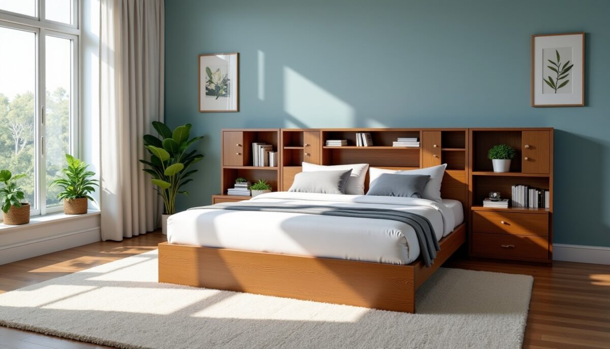 Tête de lit astucieuse : gagnez de la place avec des rangements intégrés pour votre chambre